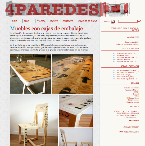 Spaanse designwebsite