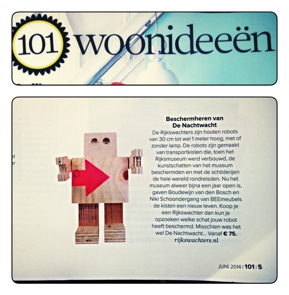 De houten robots in 101 Woonideeën